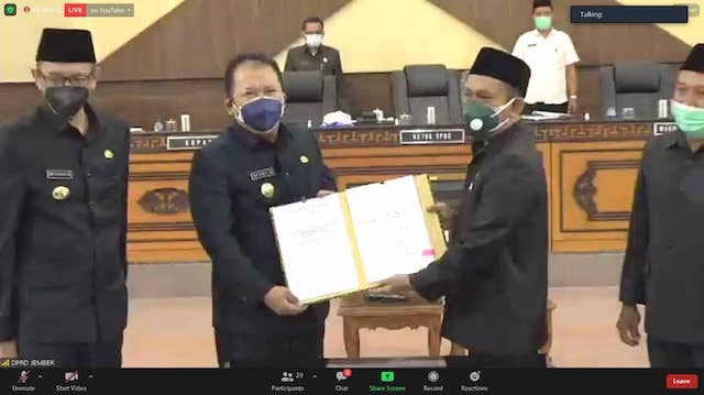 Akhirnya Eksekutif dan Legislatif Jember Tetapkan Raperda LPP APBD TA 2020 Jadi Perda 2021
